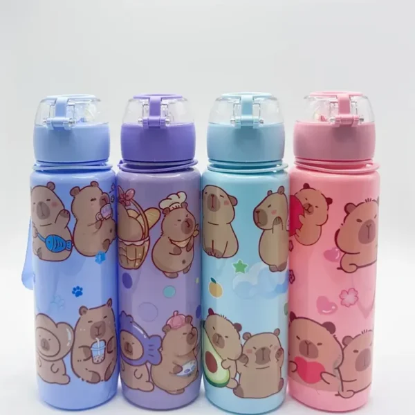 700ml Leak-Proof Water Bottle Visually Appealing Bear Water Bottle with Carry Strap - Portable for Sports & Fitness BPA Free - Image 7
