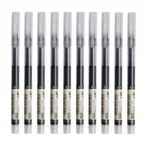 24 Pcs Straight Liquid Ball Pen Quick Drying Test Signature Gel Pen 0.5mm Black Blue Ink School Office Ball Pen - Image 3
