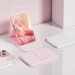 Portable Handheld Mini Makeup Mirror, Dormitory Tabletop And Office Use, Adjustable And Portable Folding Mirror - Image 6