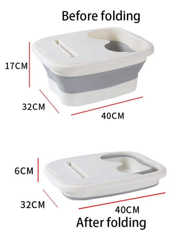 Foldable Footbath Massage Bucket Soaking Bucket Folding Basin Spa Foot Bath Bucket Household Sauna Bathtub Pedicure Bath Bathtub - Image 4