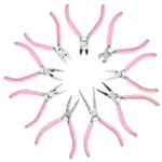 Cute Pink Color Handle Anti-slip Splicing and Fixing Jewelry Pliers Tools & Equipment Kit for DIY Jewelery Making Needlework - Image 6