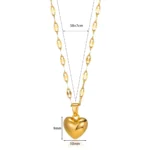 Stainless Steel Love Heart Necklace For Women 2025 New Trendy Lip Chain Simple Pendant Necklace Jewelry free shipping - Image 6