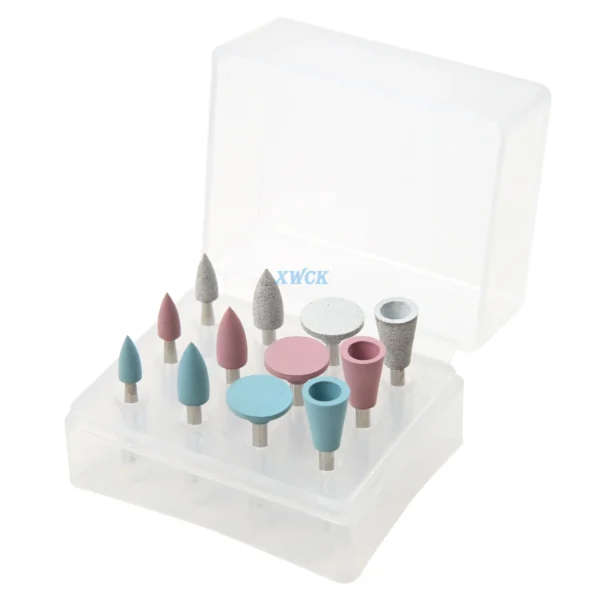 12Pcs/Set Mix Dental Silicone Rubber Grinding Heads Teeth Polisher Low-speed Machine Composite Flnish and Polish For Dentist - Image 2