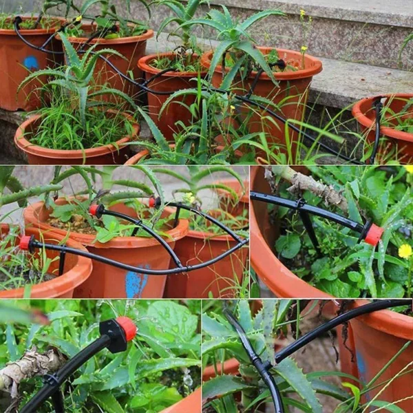 5M DIY Garden Watering Drip Irrigation Hose System Distribution Tubing Watering Line Garden Drip Irrigation Hose for Watering - Image 6