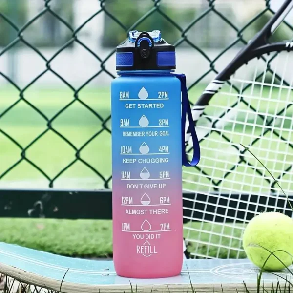Gradient Color 1000mL Large Capacity Outdoor Sports Plastic Cup, Bouncing Suction Nozzle, Space Cup - Image 4