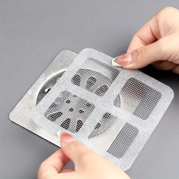 kf-S13443ec44dd94a70bf23ec0d87a4dba4V Disposable Hair Catchers for Shower Mesh Shower Drain Covers - Floor Sink Strainer Filter Mesh Stickers Bathroom Accessories - Image 2