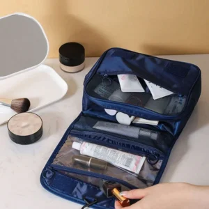 1pc Travel Toiletry Bag, Portable Cosmetic Wall Hanging Makeup Storage Bag For Shower Room Accessories