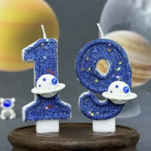 Number Candle, Blue Creative Birthday Cake Candle,use for Birthday Party and Wedding Decoration Mother's Day Graduatio