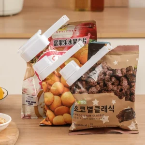 1/2pcs Food Bag Clips, With Lid Sealing Clips, Milk Powder Snack Clips Sealer, Kitchen Food Moisture-Proof Chips Milk Bag Clips