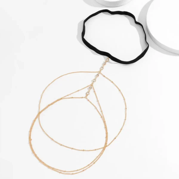 Boho Elastic Band Crystal Leg Thigh Chain for Women Summer Beach Sexy Tassel Multilayer Adjustable Body Jewelry Dress Decorate - Image 3