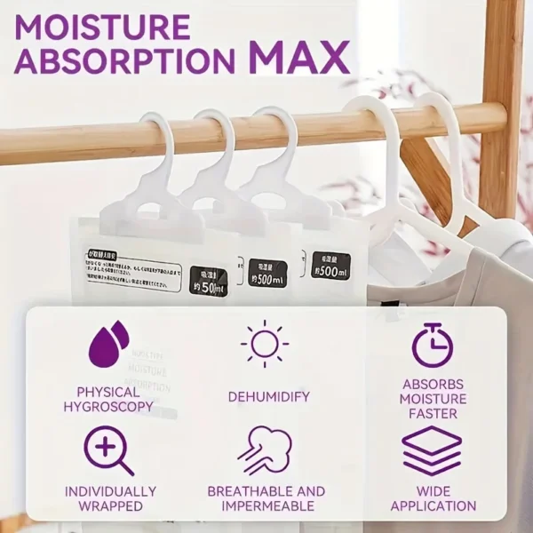 Reusable Moisture Absorber Bag Deodorizer for Closet Wardrobe Clothes No Electricity Needed Home Humidity Control Anti Mold Safe - Image 5