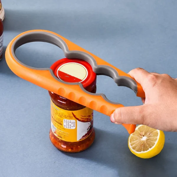 1pc Multifunctional 4-in-1 Jar Opener, Jar Gripper, Lid Opener, Can Opener, Bottle Opener - Image 5