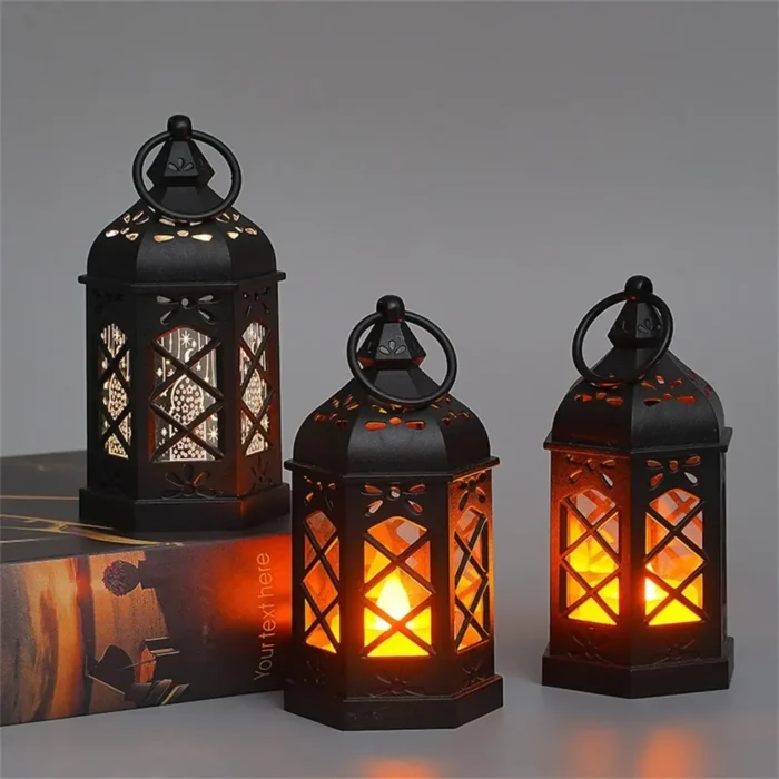 kf-S1afaf5a76c41468ba9bacabfa7df5bd3q Retro Desktop LED Lamp, Creative Hexagonal Wind Lamp, Portable Candle & Horse Lamp, Atmosphere Decoration Gift - Image 1