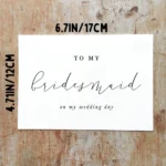To My Bridesmaid on My Wedding Day Card,To My Maid of Honour Card, To My Wedding Party Card, Wedding Day Card Including Envelope - Image 4