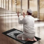 Prayer Rug Polyester Portable Braided Mats Simply Print with Compass In Pouch Travel Home New Style Mat Blanket 100x60cm - Image 3