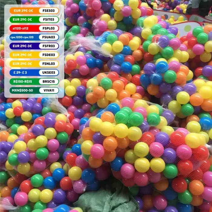 kf-S1d372e2d624540ff9ce6095c11dac148z 100PCS Outdoor Sport Ball Colorful Soft Water Swim Pool Ocean Wave Ball Baby Eco-Friendly Stress Air Ball Tent Toys for Children - Image 2