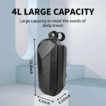 Electric Scooter Bag Storage Electric Bike Handlebar Bag Scooter Storage Bag with Large Capacity Waterproof Front Handlebar Bag - Image 2