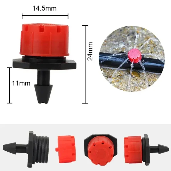 10/50pcs Adjustable Drip Irrigation Sprinklers, 1/4'' Micro Drippers for Watering System, Emitter for Garden Plants - Image 6