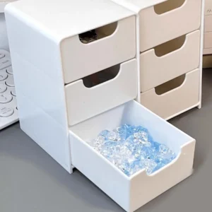 Mini Desktop Organizer Storage Box With Drawers For Earrings, Rings, Necklaces, Bracelets, Jewelry, Lipstick,Cosmetics