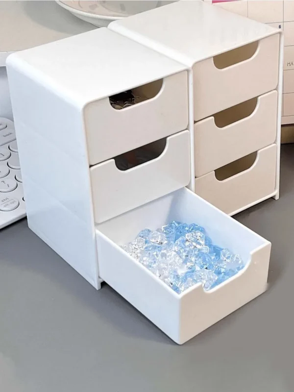 Mini Desktop Organizer Storage Box With Drawers For Earrings, Rings, Necklaces, Bracelets, Jewelry, Lipstick,Cosmetics - Image 2