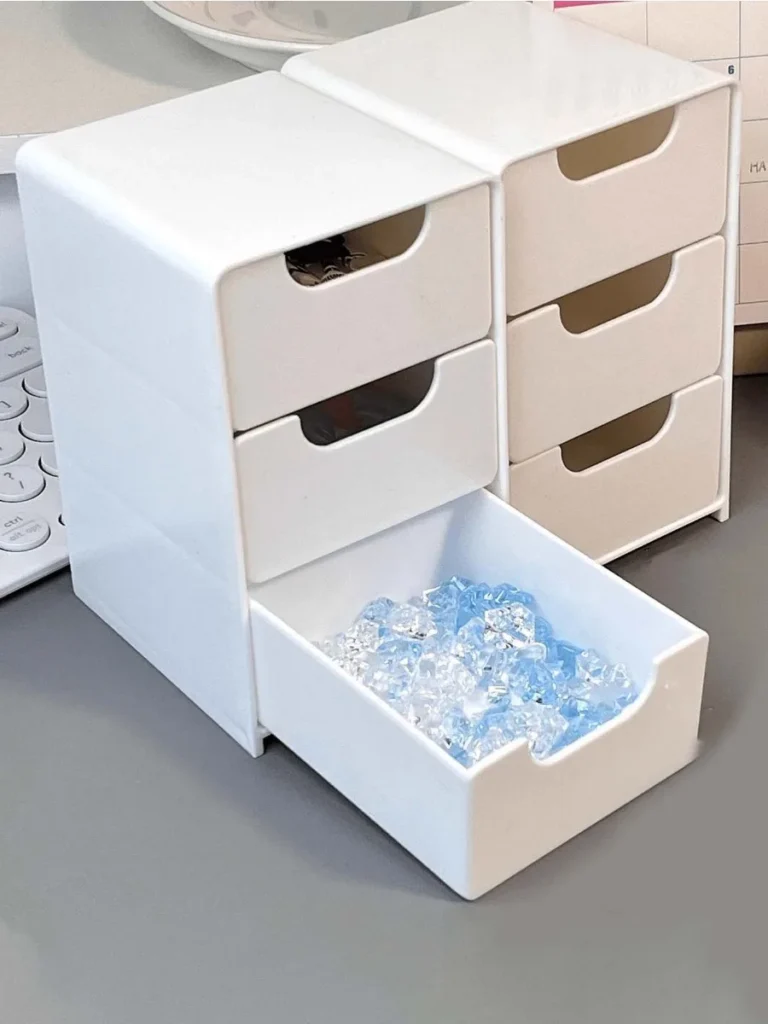 Mini Desktop Organizer Storage Box With Drawers For Earrings, Rings, Necklaces, Bracelets, Jewelry, Lipstick,Cosmetics - Image 2