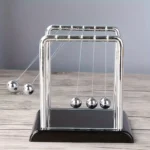 Classic Newtons Cradle Metal Desktop Ornament Black White Sphere Office Home Decor Desk Decoration for Living Room Bedroom Study - Image 5