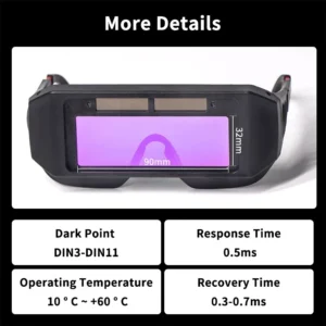 Solar Powered Welding Helmet Auto Darkening Welding Goggles LCD Welder Glasses for TIG MIG MMA Plasma Welder Glasses