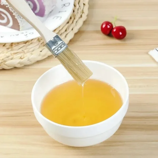 5pcs Paint Brush Wooden Handle BBQ Brush 1/2/4/5/6 Inch Soft Hair Painting Brushes for Wall and Furniture Paint Tool Set - Image 2