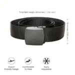 Nylon Military Tactical Men Belt 2 Pack Webbing Canvas Outdoor Web Belt with Plastic Buckle gift for Men - Image 6