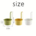 Hanging Sink Basket Button Drain Storage Split Filter Basket 1 Second Install for Kitchen Bathroom Space Saving Durable Plastic - Image 2