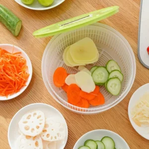 Salad Spinner for Leafy Vegetables, Lettuce Washer & Dryer, Kitchen Greens Drainer Strainer Crisper Tool