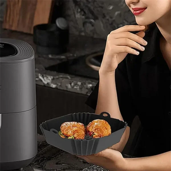1pcs Air Fryer Silicone Liners Square Airfryer Liners Reusable Air Fryer Accessories Replacement for Parchment Airfryer Liners - Image 4