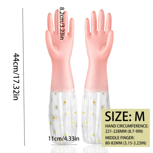 1 Pair Of Thermal Dishwashing Gloves, Thick And Durable, Waterproof Non-slip - Image 3
