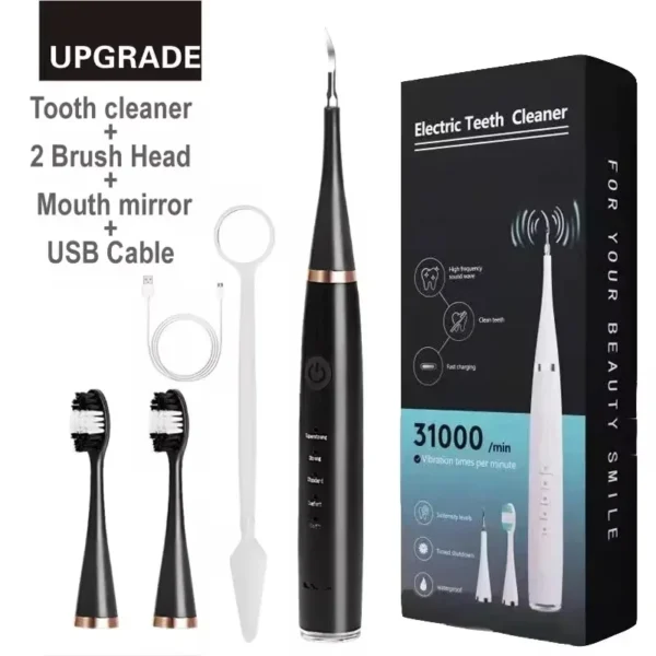 Electric Toothbrush with Sonic Cleaning 3-in-1 for Teeth Whitening & Oral Care - USB Charging & Replaceable Brush Head - Image 4