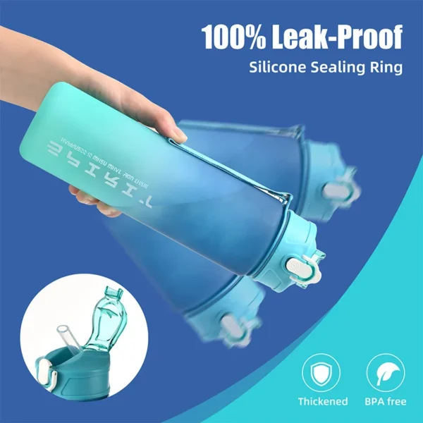 1PCS 800ML Large Capacity Sports Water Bottle Leak Proof Colorful Plastic Cup Drinking Outdoor Travel Portable Gym Fitness Jugs - Image 6