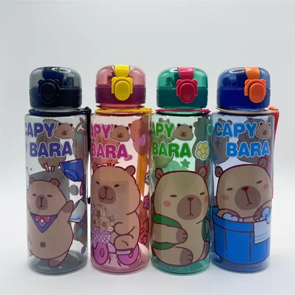 700ml Leak-Proof Water Bottle Visually Appealing Bear Water Bottle with Carry Strap - Portable for Sports & Fitness BPA Free - Image 2