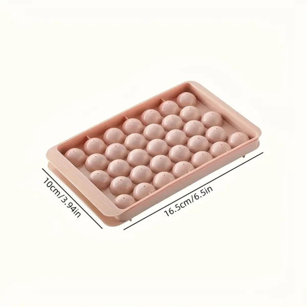33-Cavity Round Silicone Ice Cube Tray for Making Clear Ice Balls & Spheres Beverages, Kitchen Use, Cocktail Ice Mold Stylish - Image 5