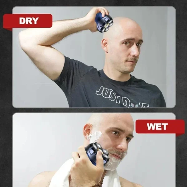 Tinsol Titanium Electric Head Shaver for Bald Men 6D Magnetic Razor Hair Trimmer Rechargeable LED Waterproof Face Hair Cutting - Image 5