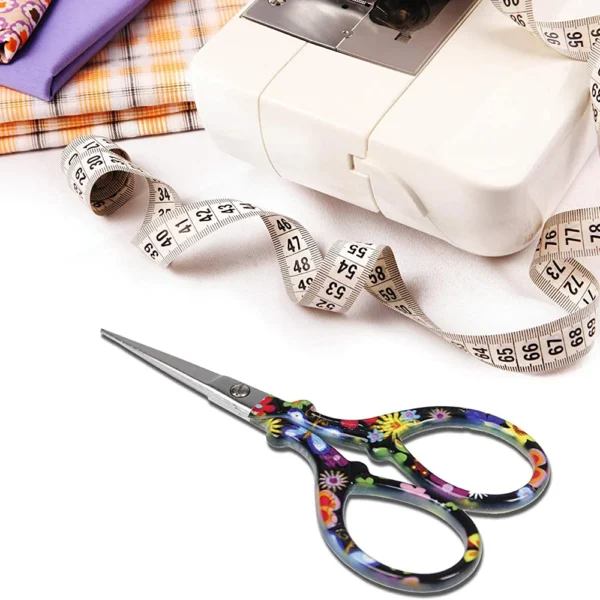 1PC Sharp Embroidery Scissors Sewing scissors with Leather Scissors Cover for Needlework Craft Sewing Handicraft DIY Tool - Image 4