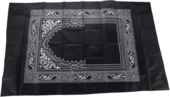 kf-S2dcb5cff0545443ebbf1a8eddb8b87a3f Prayer Rug Polyester Portable Braided Mats Simply Print with Compass In Pouch Travel Home New Style Mat Blanket 100x60cm - Image 2