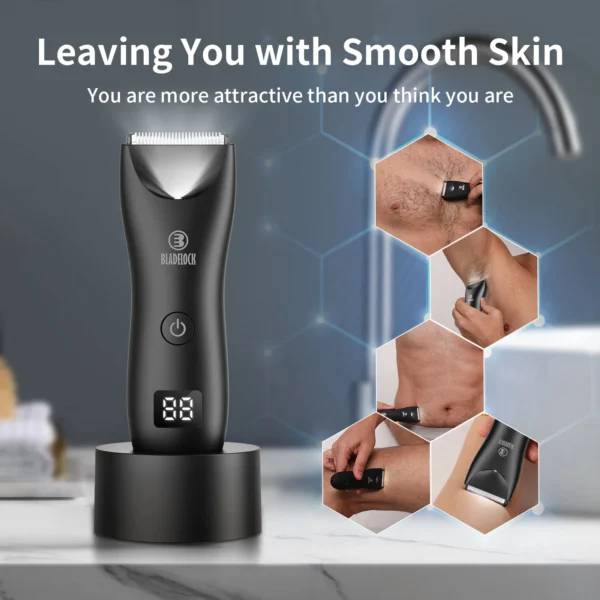 Professional Groin Body Hair Trimmer Ball Shaver for Men Body Grooming Clipper Rechargeable Ceramic Trimmer Bikini Epilator - Image 3