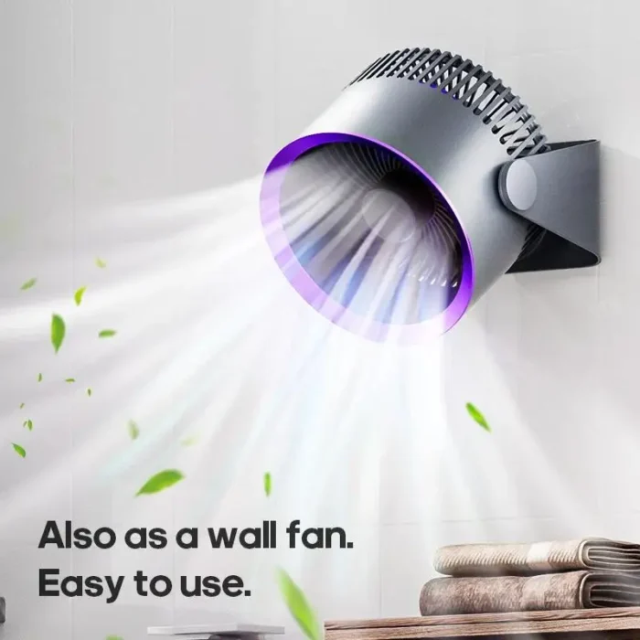 kf-S2ffc662b4aa849cd8316bc7b592e2deeN Multifunctional Electric Fan Circulator Wireless Portable Home Quiet Ventilator Desktop Wall Ceiling Fan Air Cooler - Image 2