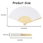 7 Inch Chinese Style Blank Fan Folding Hand Fan Paper Fan for Calligraphy Painting Wedding Gift Individually Packed - Image 4