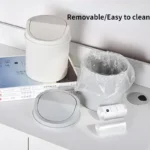 Mini Desktop Bin Small Trash Can Tube with Cover Bedroom Trash Can Garbage Can Clean Workspace Storage Box Home Desk - Image 5
