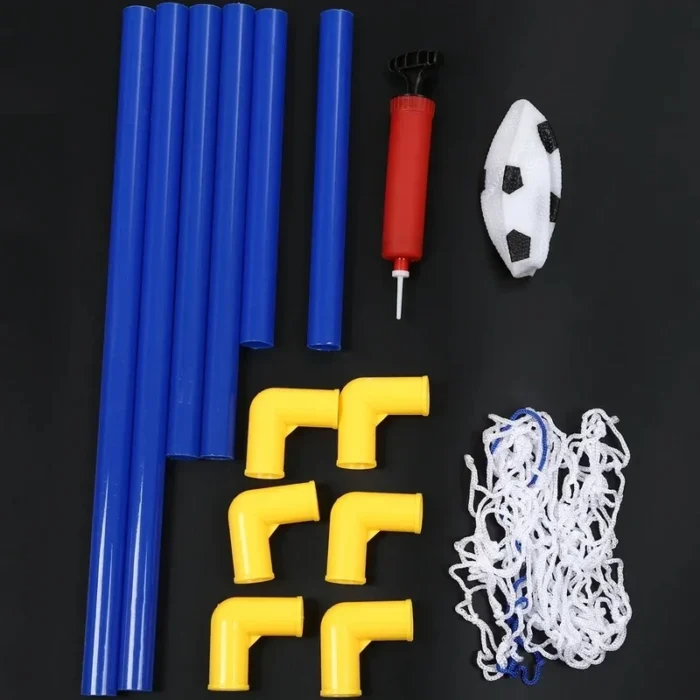 kf-S326b3cdeb7804c1a8943154d0824a846R Indoor mini folding football soccer ball goal post net set pump kids sport outdoor home game toy child birthday gift plastic - Image 3