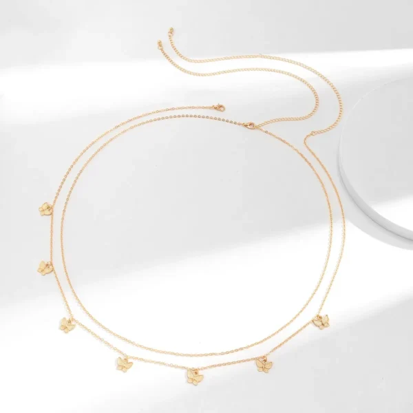 Classic Retro Cute Butterfly Waist Belly Chain for Women Summer Beach Sexy Simple Body Chain Vacation Jewelry Accessories Gift - Image 3