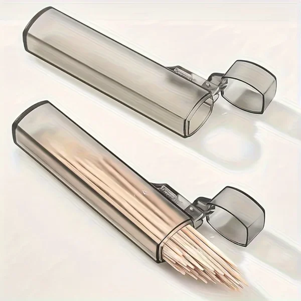 Portable Plastic Toothpick Case - Clear Toothpick Holder for Outdoor Travel, Kitchen, and Restaurant Supplies - Image 3