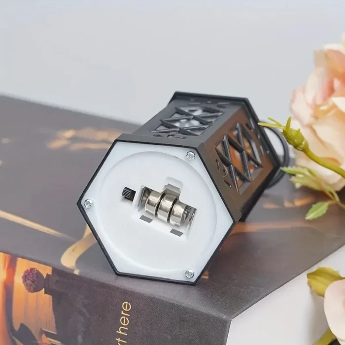 kf-S3625d307aae145e49170eb27b8432777H Retro Desktop LED Lamp, Creative Hexagonal Wind Lamp, Portable Candle & Horse Lamp, Atmosphere Decoration Gift - Image 5