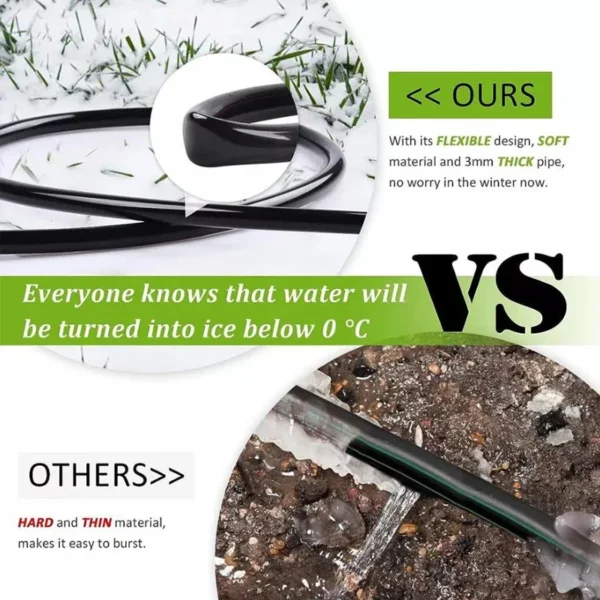 5M DIY Garden Watering Drip Irrigation Hose System Distribution Tubing Watering Line Garden Drip Irrigation Hose for Watering - Image 4