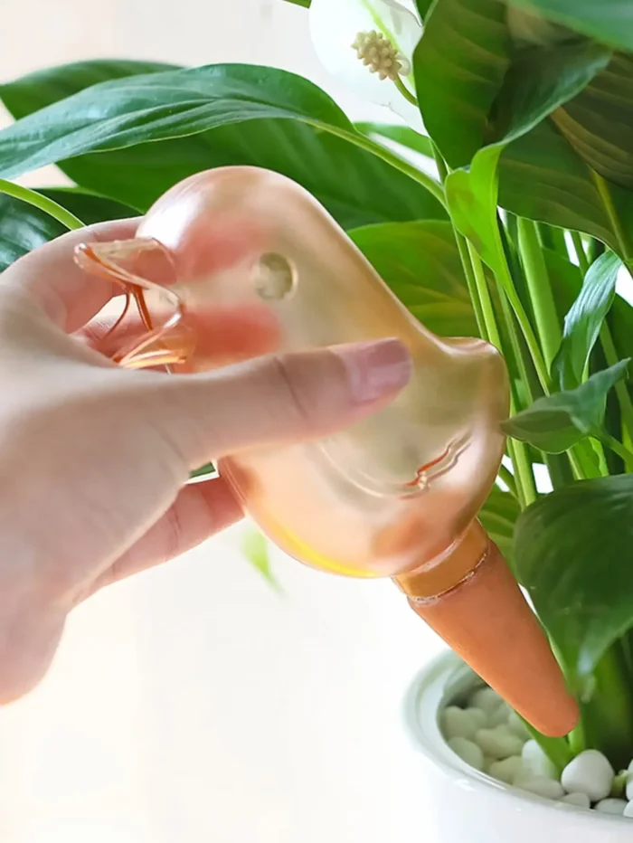 kf-S371f73fded3e4d659bbf8f042627dabaM Automatic Flower Waterer, Self-Watering Water Balloon, Bird Shaped Hand Blown Plastic Plant Waterer for Home Garden - Image 3